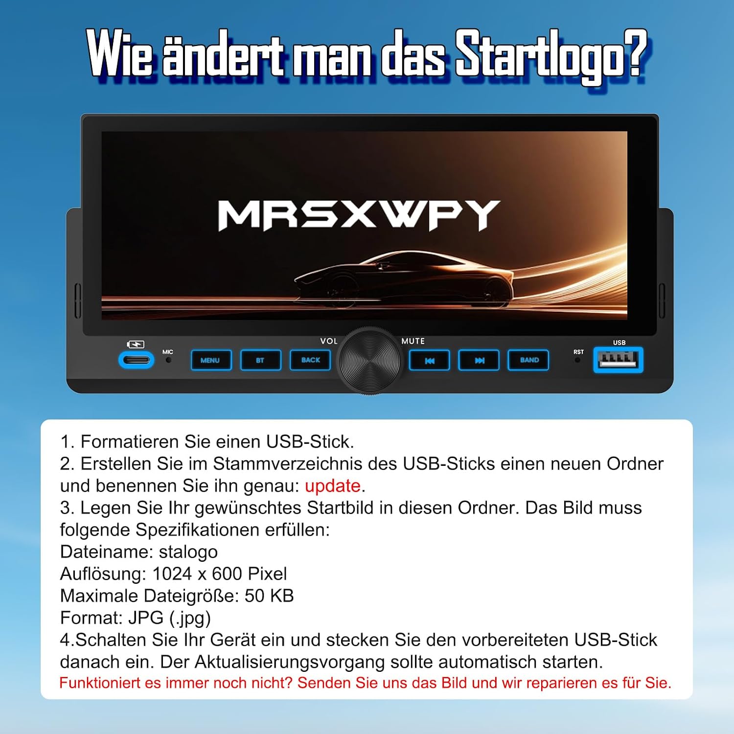 Thumbnail 6 de 1-DIN Autoradio mit 6,86-Zoll Wireless CarPlay & Android Auto, Bluetooth und Rückfahrkamera