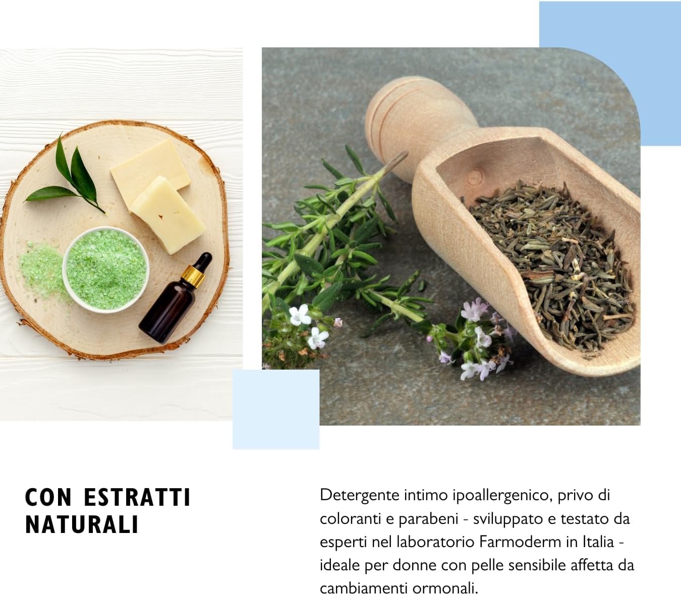 Detalle de Farmoderm Lavaggio intimo Femminile Protezione Extra 300ml – Detergente delicato per gravidanza, post-partum e ciclo mestruale