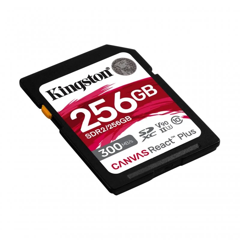 Detalle 1 de Kingston Canvas React Plus 256GB SD UHS-II Clase 10: alta velocidad para fotografía y vídeo 4K/8K