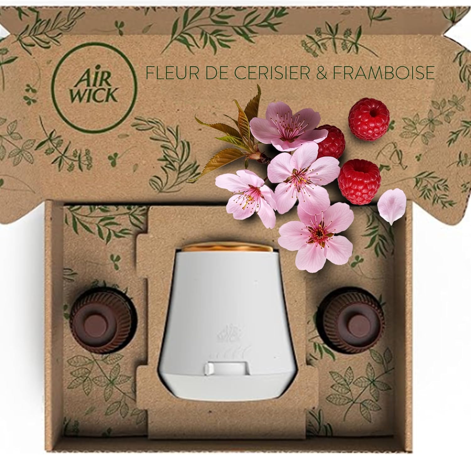 Thumbnail 1 de Air Wick Diffuseur d’huiles essentielles Brume Parfumée + 2 recharges 20 ml Fleur de Cerisier et Framboise