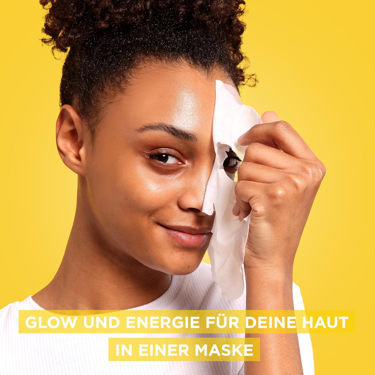 Detalle 2 de Garnier SkinActive Feuchtigkeitsspendende Tuchmaske – Hyaluronsäure & Vitamin C, 5er-Pack