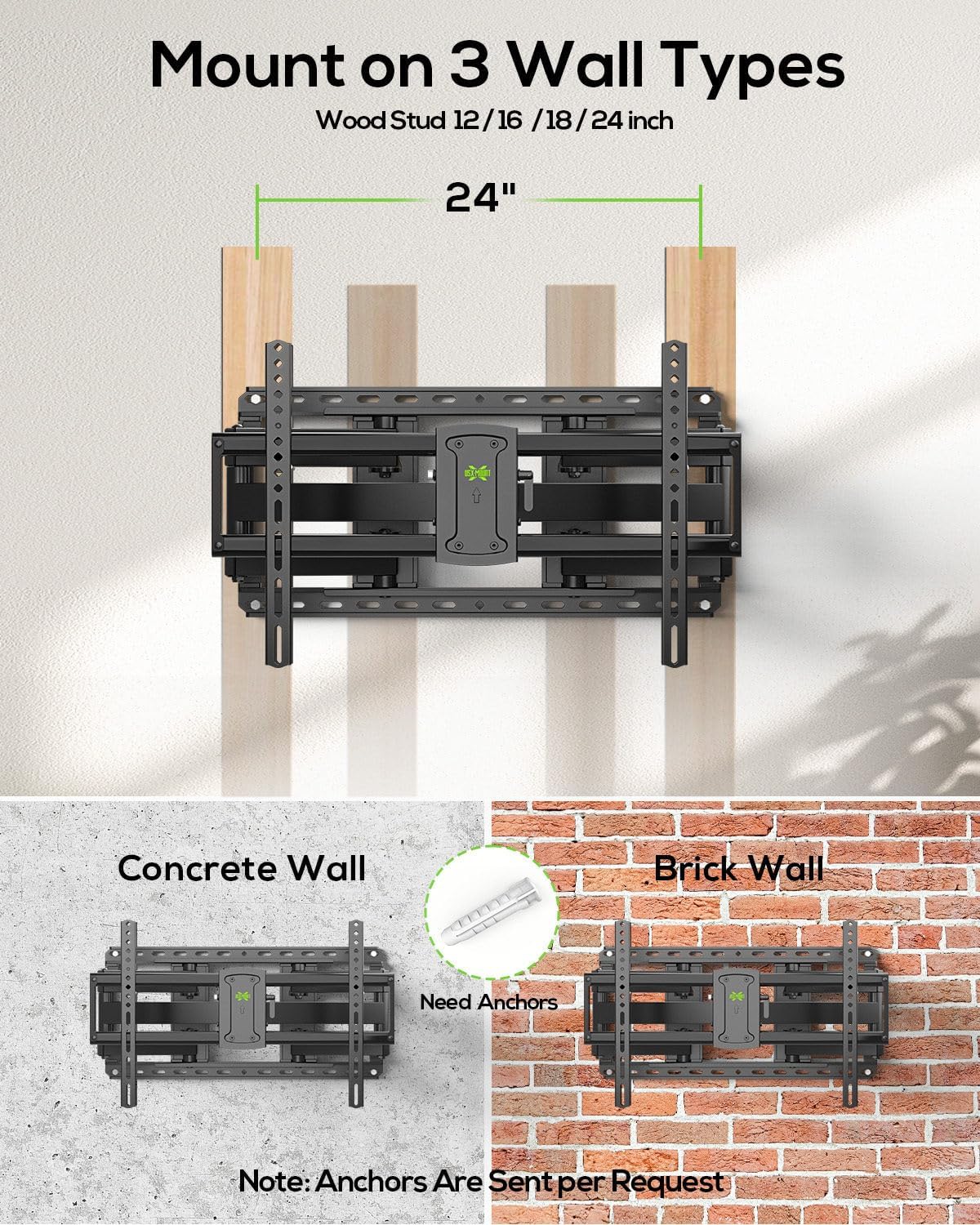 Thumbnail 6 de USX Mount Full Motion TV Wall Mount for Large TVs (42"-97"), Up to 150 lbs