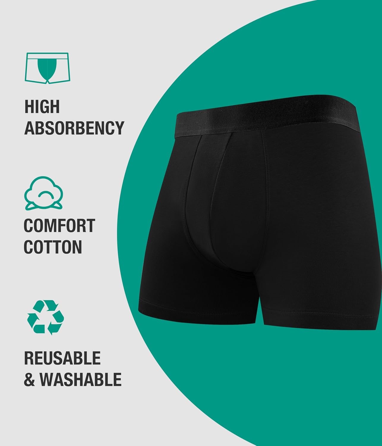 Detalle de BEENIUBEE 3 Pack Incontinence Pants for Men