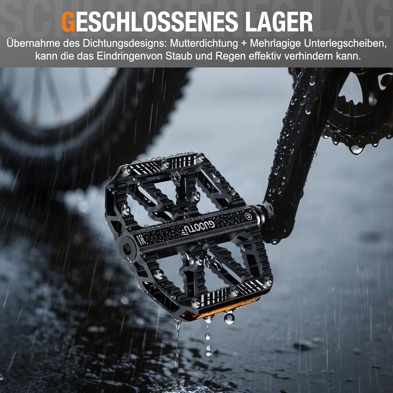 Thumbnail 4 de GUOOTU Fahrradpedale CNC Aluminium MTB Flachpedale