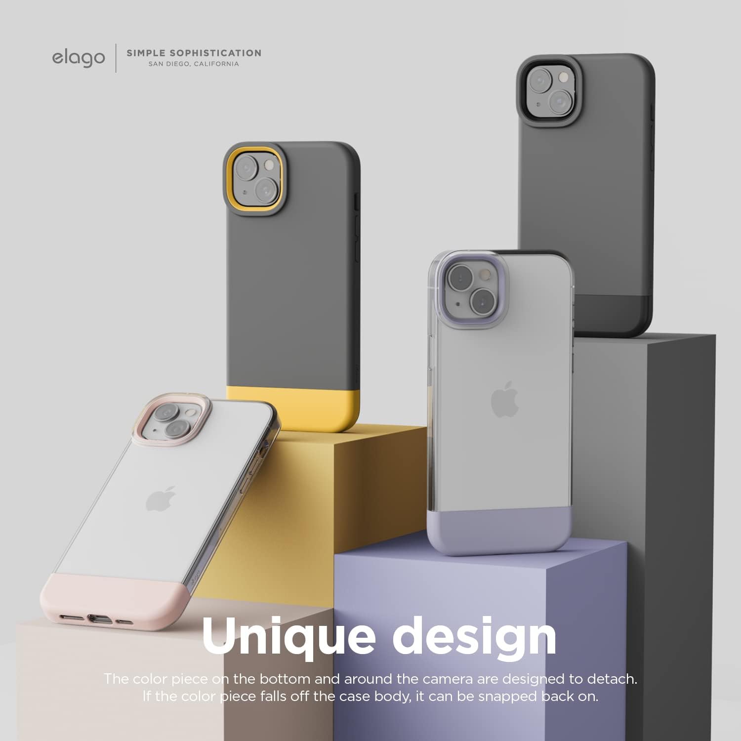 Thumbnail 6 de elago Custodia Glide per iPhone 14 Max 6,7" – Cover protettiva in TPU antiurto con protezione fotocamera (grigio scuro/nero)