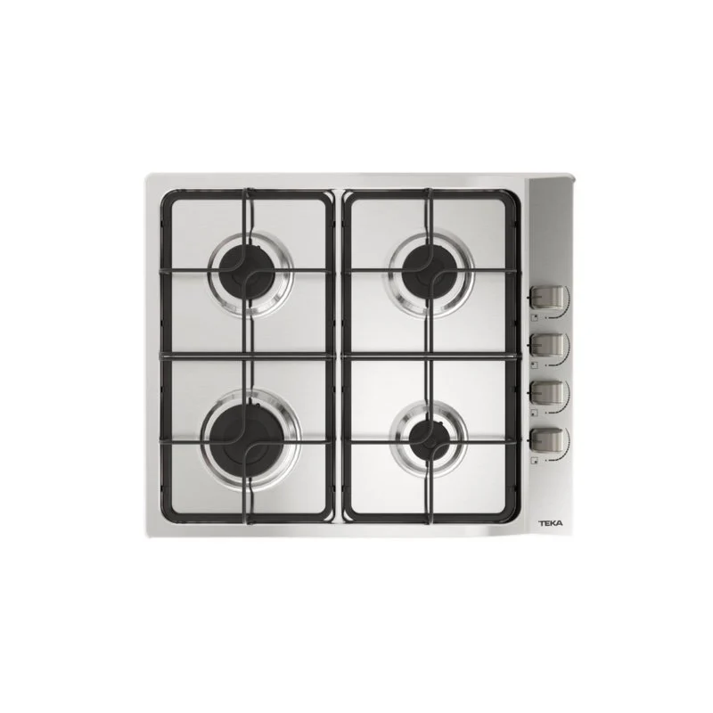 Detalle de Placa de gas Teka E/60.3 40 – Acero inoxidable, 60 cm, 4 fuegos