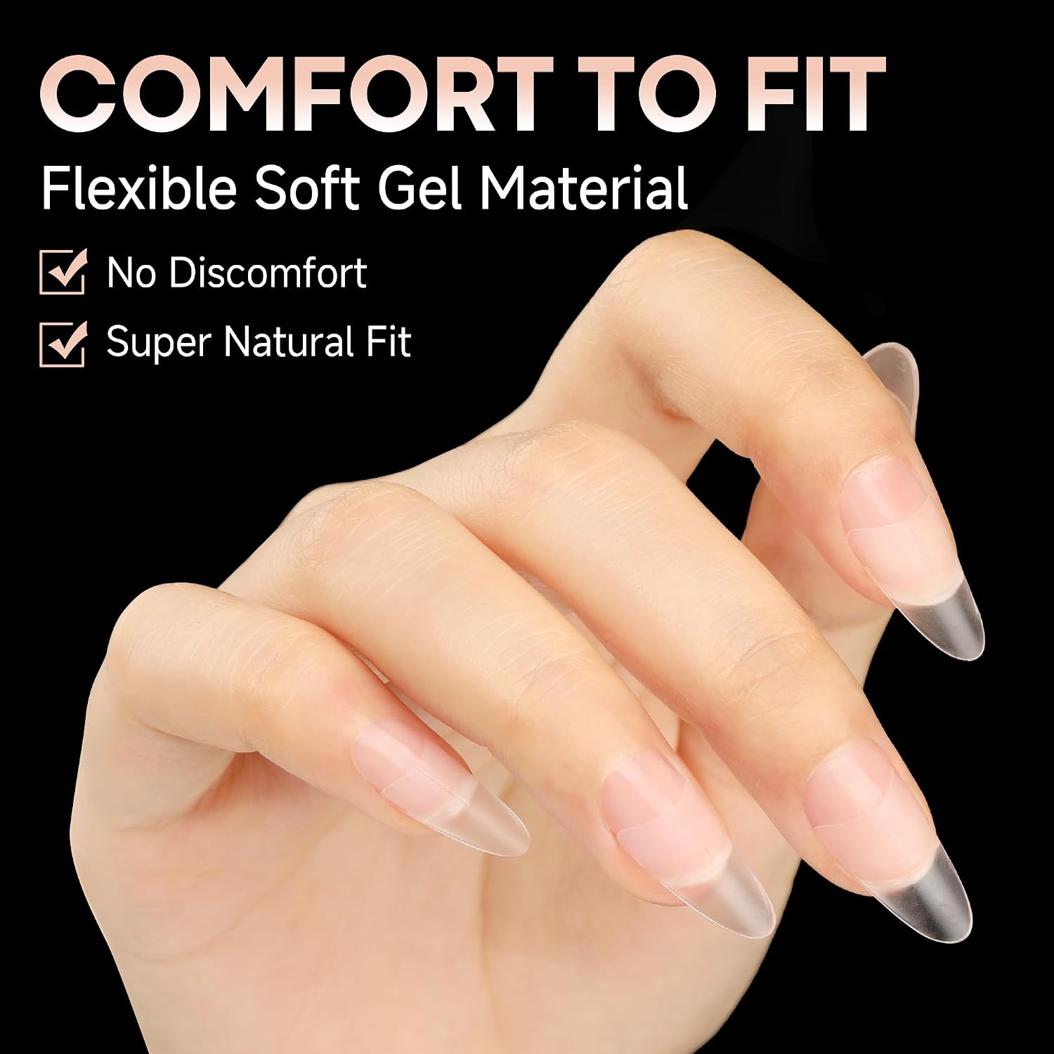 Thumbnail 6 de UNA GELLA UG Medium Almond Soft Gel Nail Tips, 504 Pieces, 12 Sizes