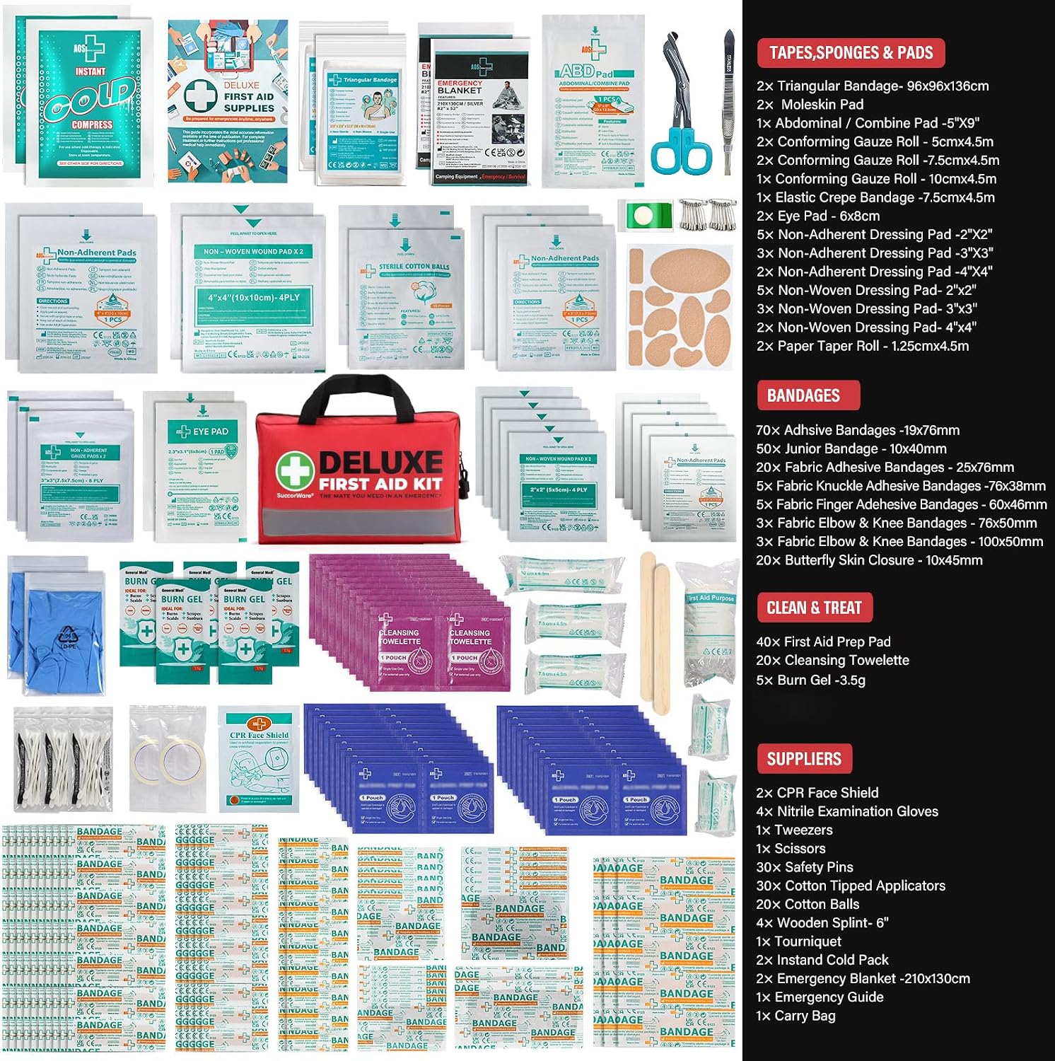 Thumbnail 5 de SuccorWare 380-Piece Deluxe First Aid Kit