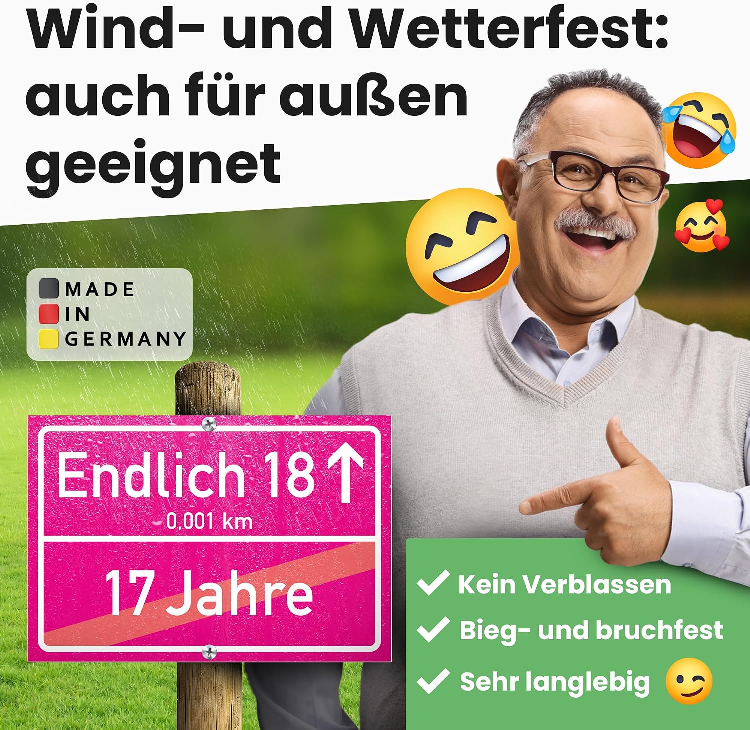 Thumbnail 4 de DankeDir! Volljährig Ortsschild 30x20 cm