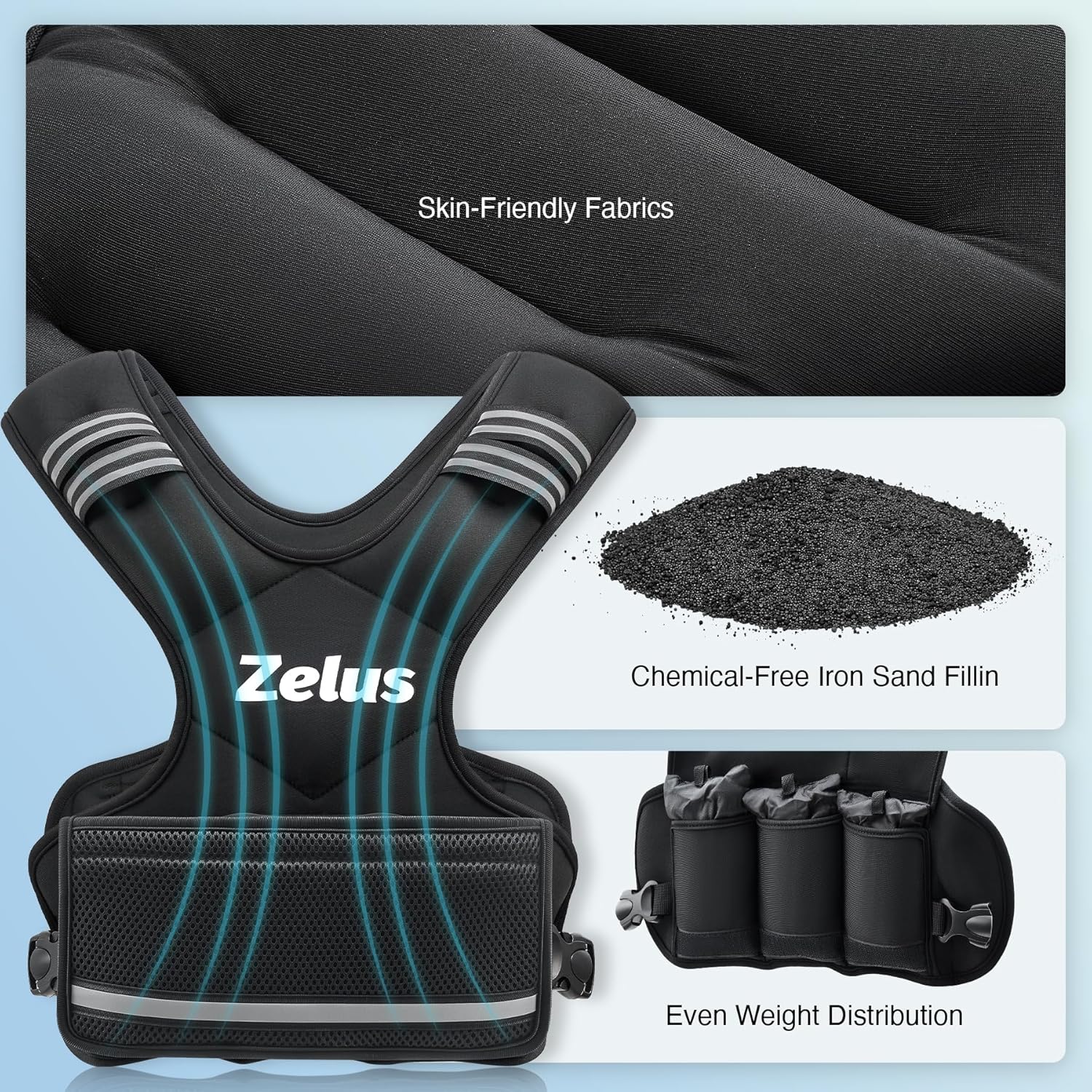 Thumbnail 4 de ZELUS Weighted Vest 4-10lb ⚖