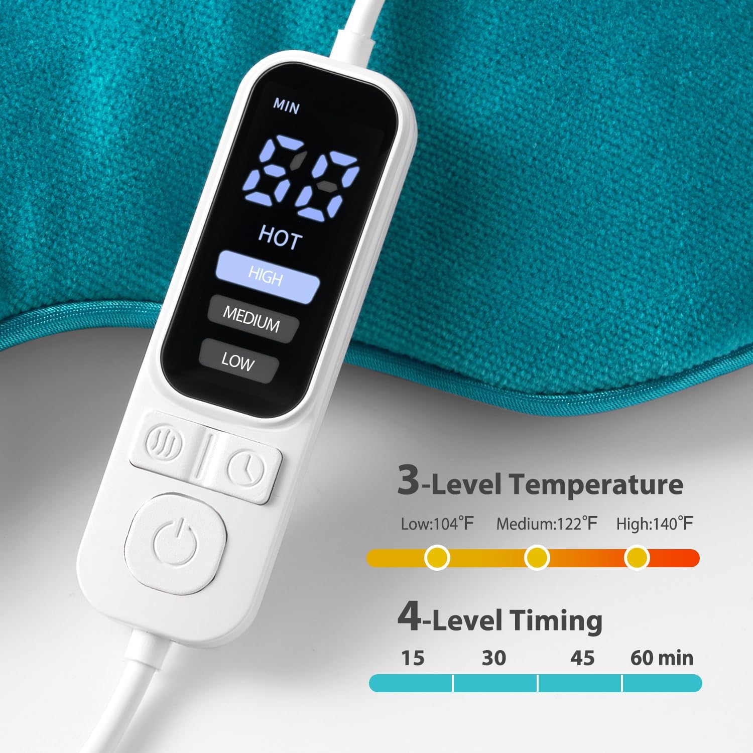 Detalle de Ezona Heated Eye Mask USB Eye Compress, Adjustable Heat and Timer, Blue