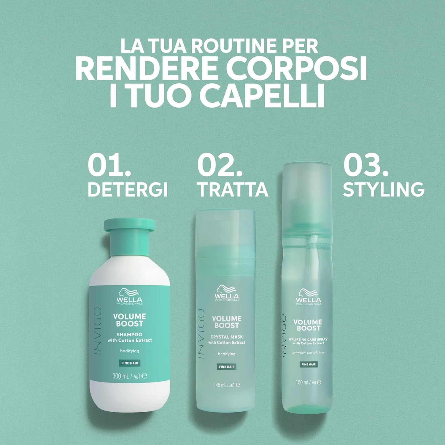 Thumbnail 3 de Wella Professionals INVIGO VOLUME BOOST Bodifying Shampoo – Shampoo volumizzante per capelli fini, 1000 ml