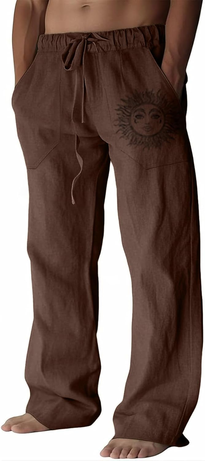 Detalle de Puimentiua Leinenhose Herren mit 95% Baumwolle