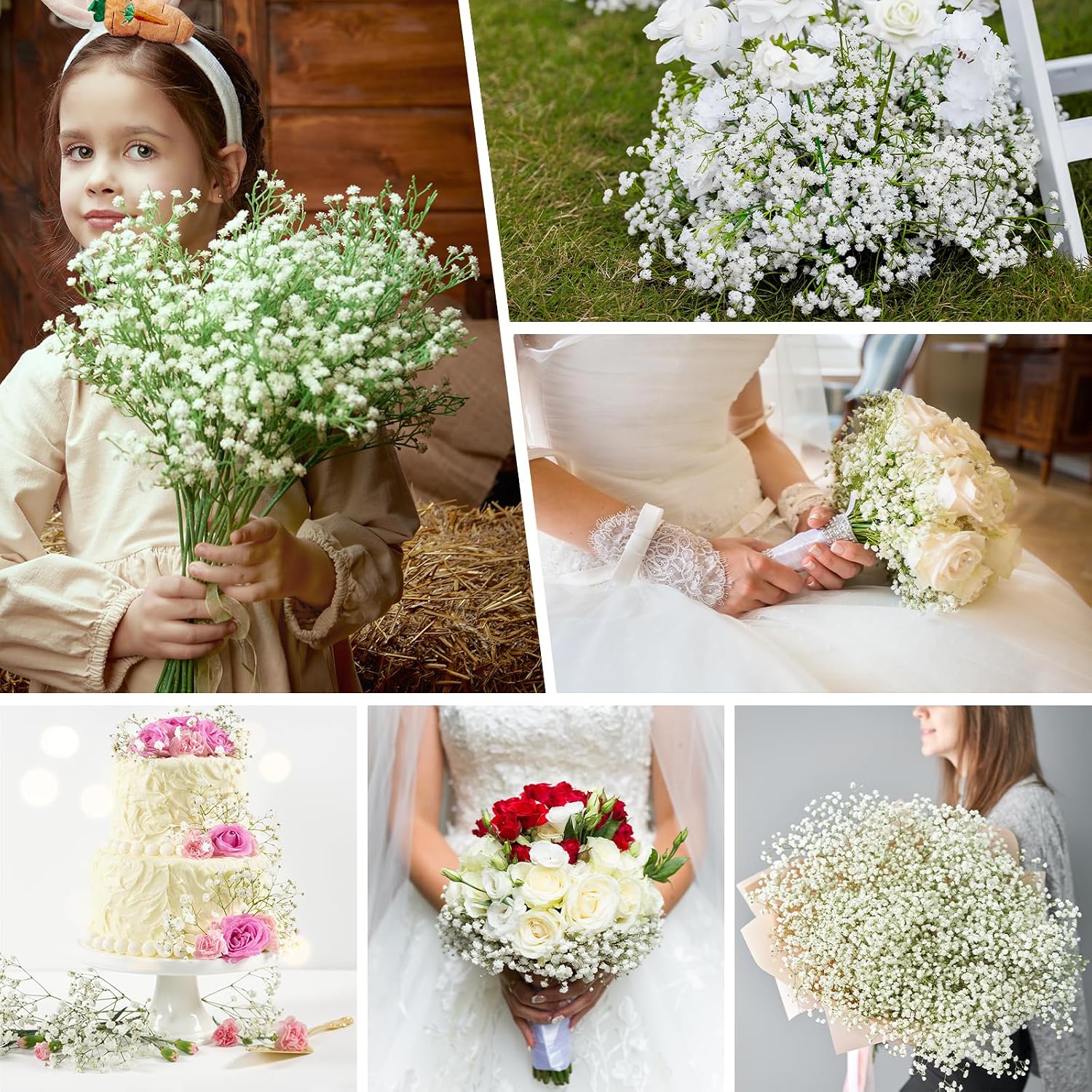 Thumbnail 6 de MERIXMAS Artificial Baby's Breath Flowers, 21-Inch Stems