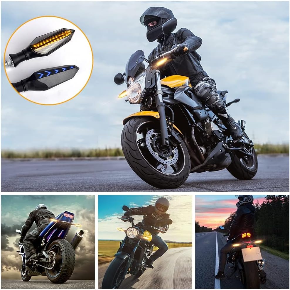 Thumbnail 6 de URAQT Motorcycle LED Turn Signal with 4 LEDs – Waterproof, 12V, DRL & Brake Light