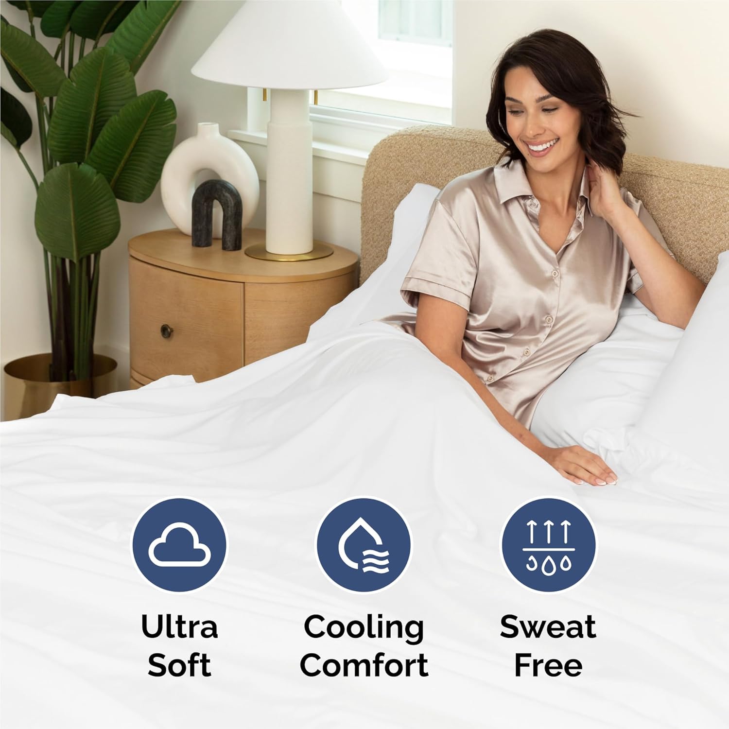 Thumbnail 3 de CGK Unlimited Full 6-Piece Sheet Set (White) with Deep Pockets