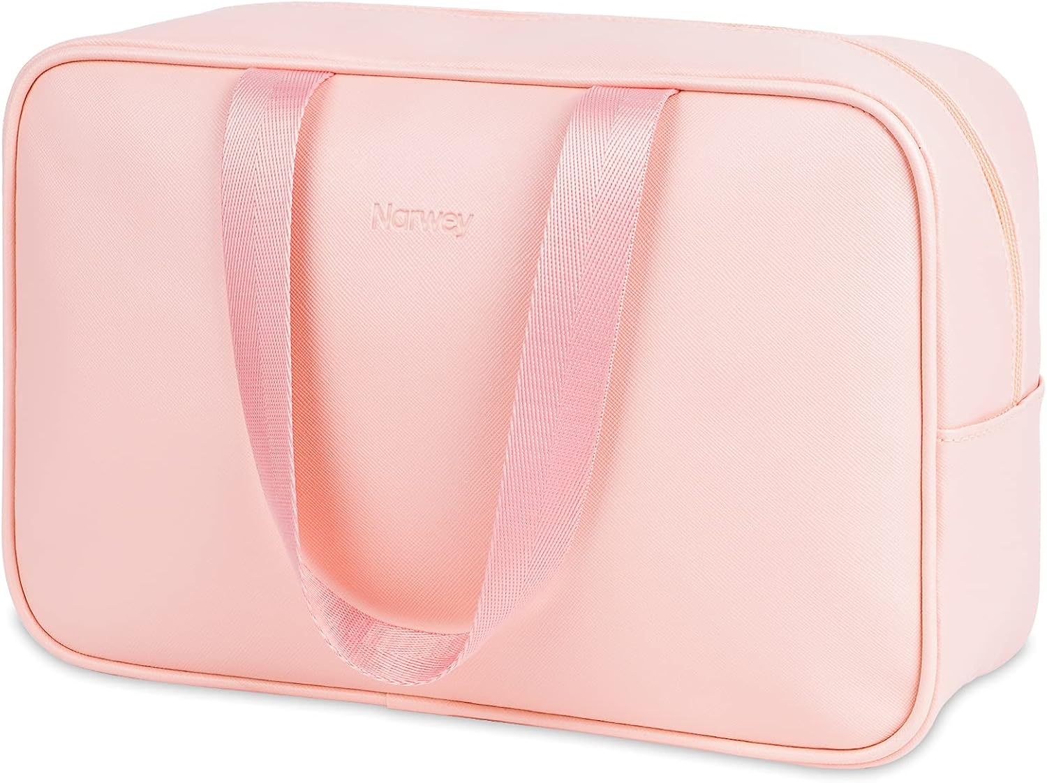 Detalle de Narwey Kulturtasche Damen Groß – großzügige Kosmetiktasche aus PU-Leder, wasserdicht, 30 x 20 x 12 cm