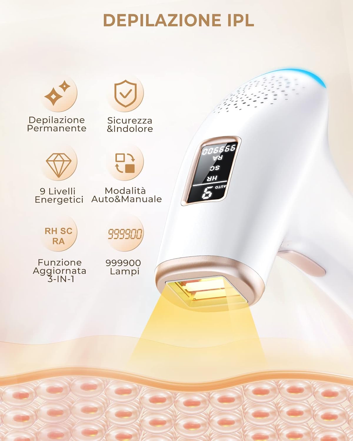 Thumbnail 1 de Haarlosy Epilatore Luce Pulsata IPL 999.900 Flash 3 in 1 - Finestra 5 cm², 9 livelli, uso domestico