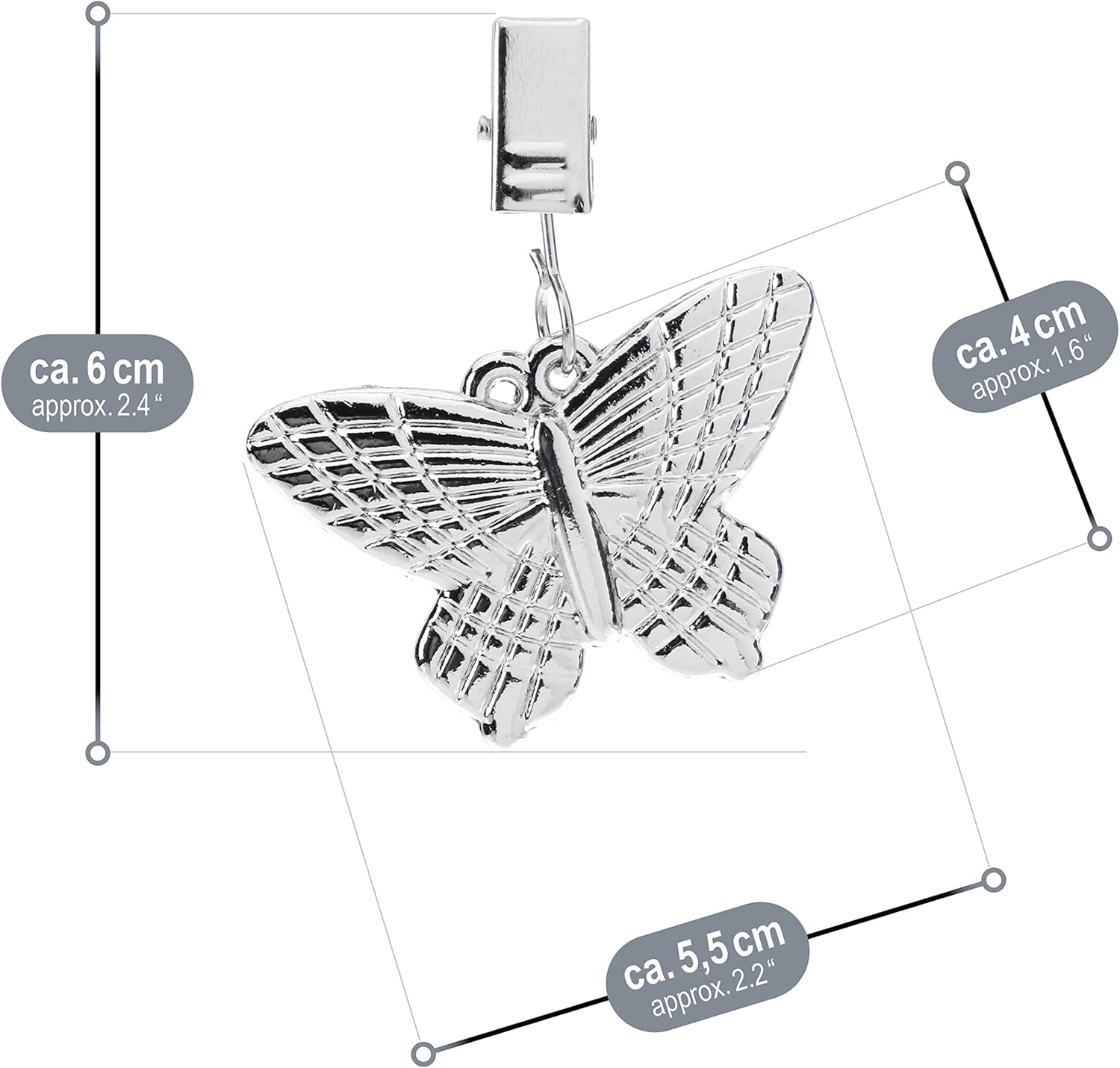 Thumbnail 6 de com-four® Pesos para manteles 35 g libélula y mariposa