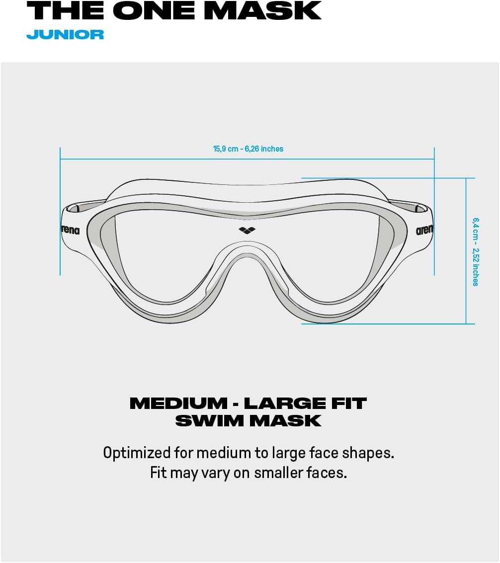 Detalle 2 de Lunettes de Natation The One Mask Junior pour Enfants – Lentilles claires, confort et étanchéité