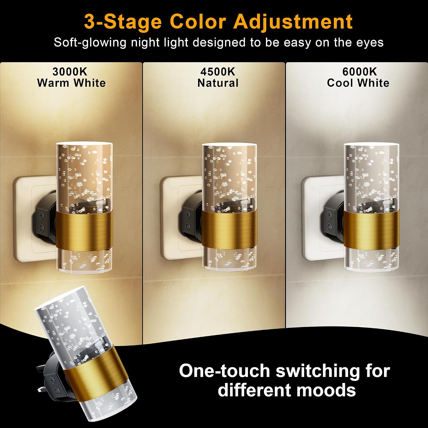 Detalle 2 de Night Light Plug in Wall 2 Pack 0-100LM