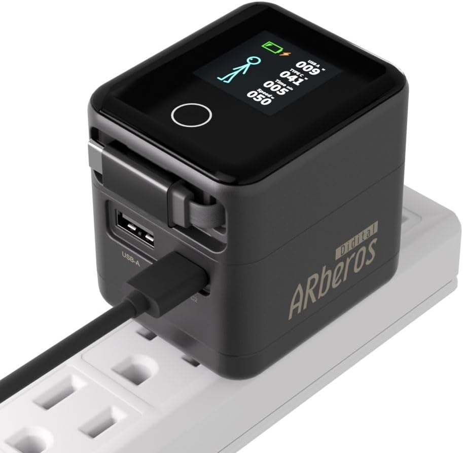 Detalle 2 de エアリア SD-AC70CCA-WH 巻取式Type-C充電器 70W・表示画面付き
