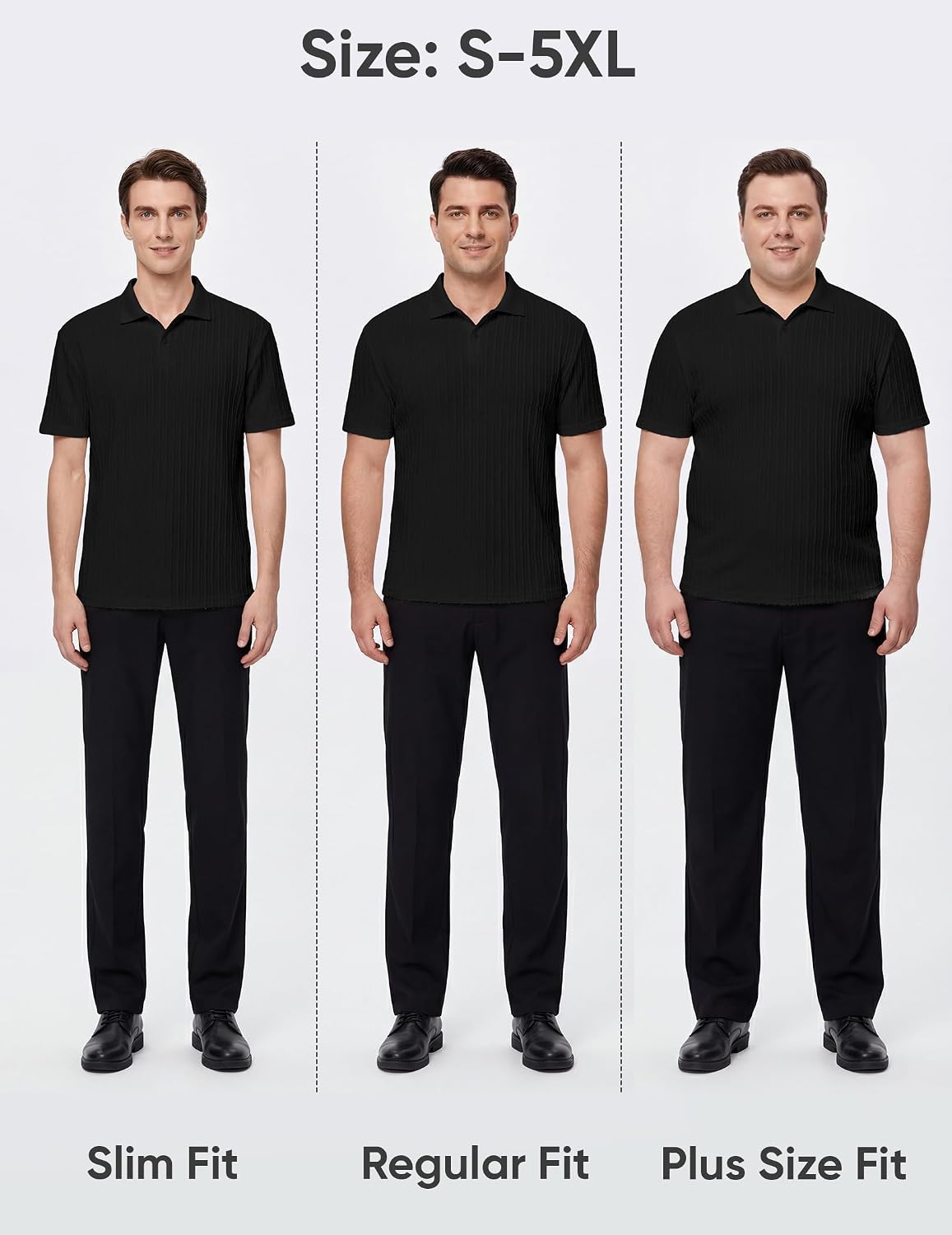 Detalle de JMIERR Men's Casual Polo Shirt Knit Summer Short Sleeve – Vintage-Inspired Button Polo