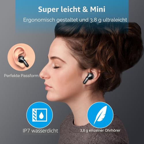 Detalle 2 de Ordtop i13 Kopfhörer Kabellos Bluetooth 5.4 In-Ear – 6D Stereo, IP-X7