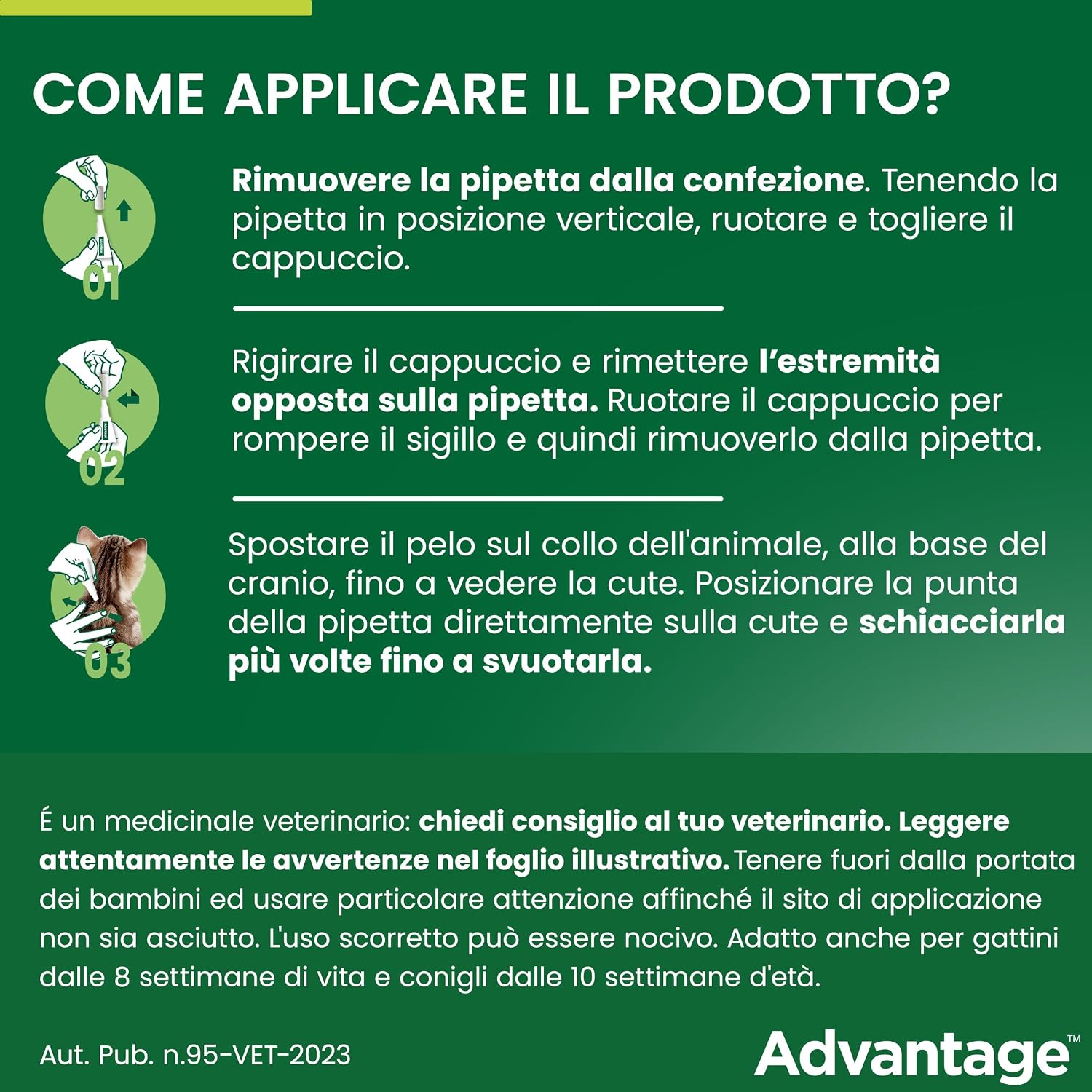 Thumbnail 6 de Advantage spot-on per gatti grandi (4 pipette) – Trattamento antipulci Elanco
