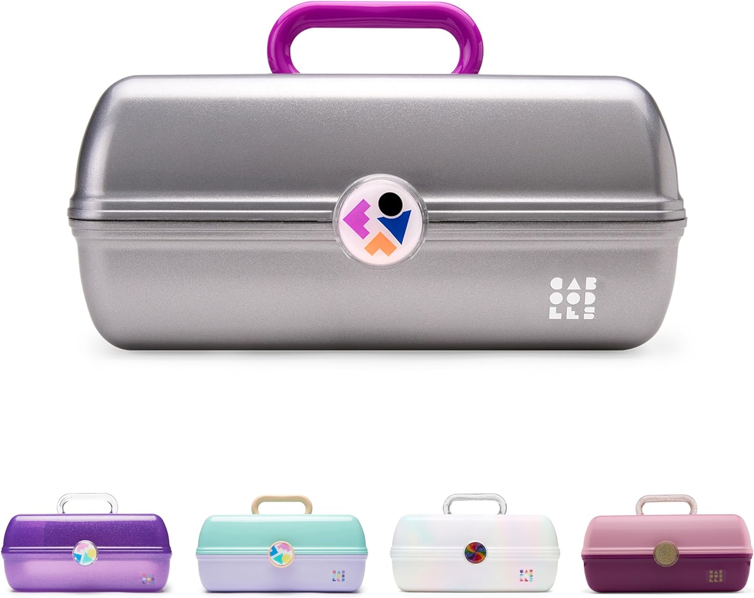 Detalle de Caboodles On-The-Go Girl Organiseur de Maquillage — Plastique Dur, Miroir Intégré et Fermeture Sécurisée