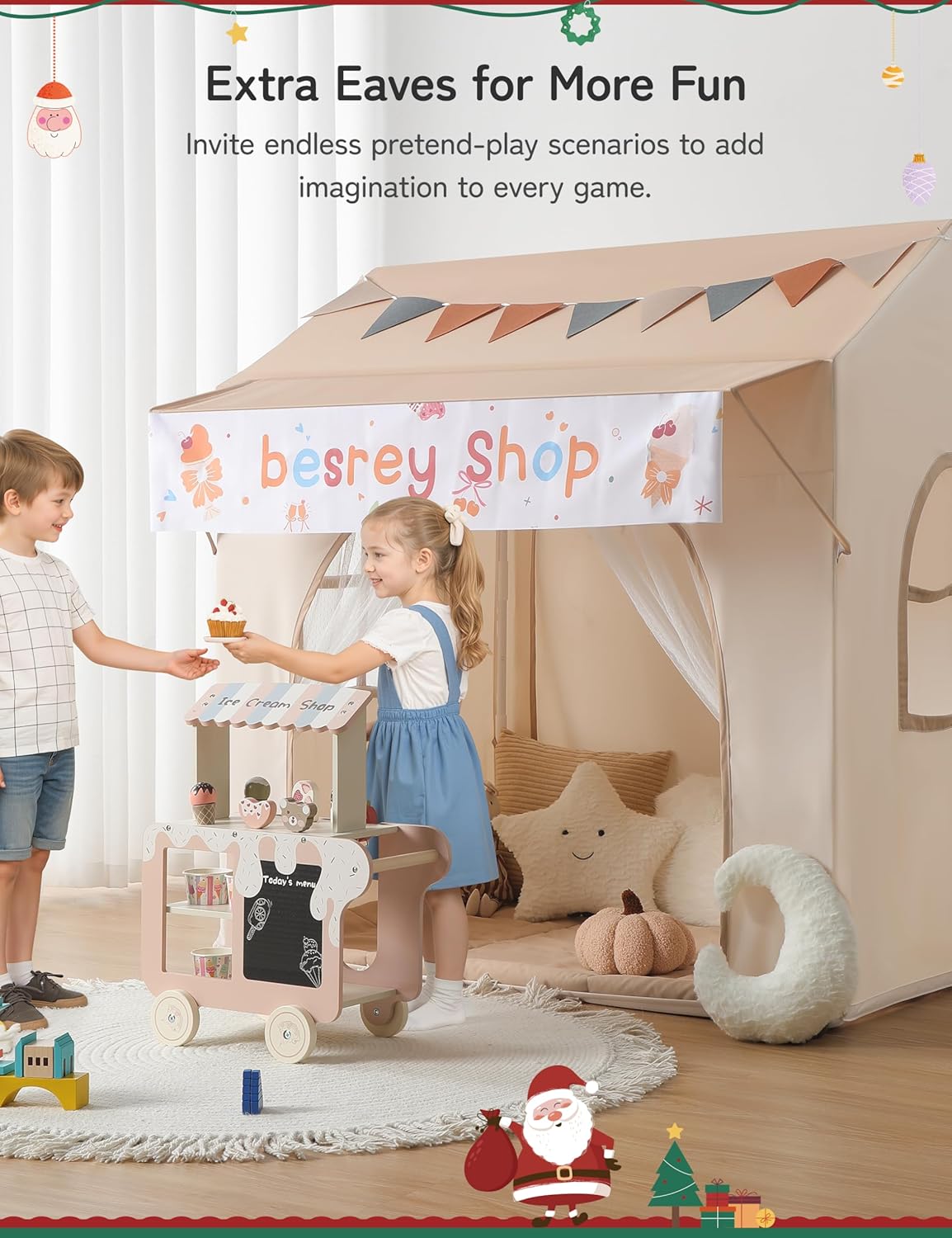 Detalle 2 de Besrey Tenda per Bambini 120×90×130 cm ⛺