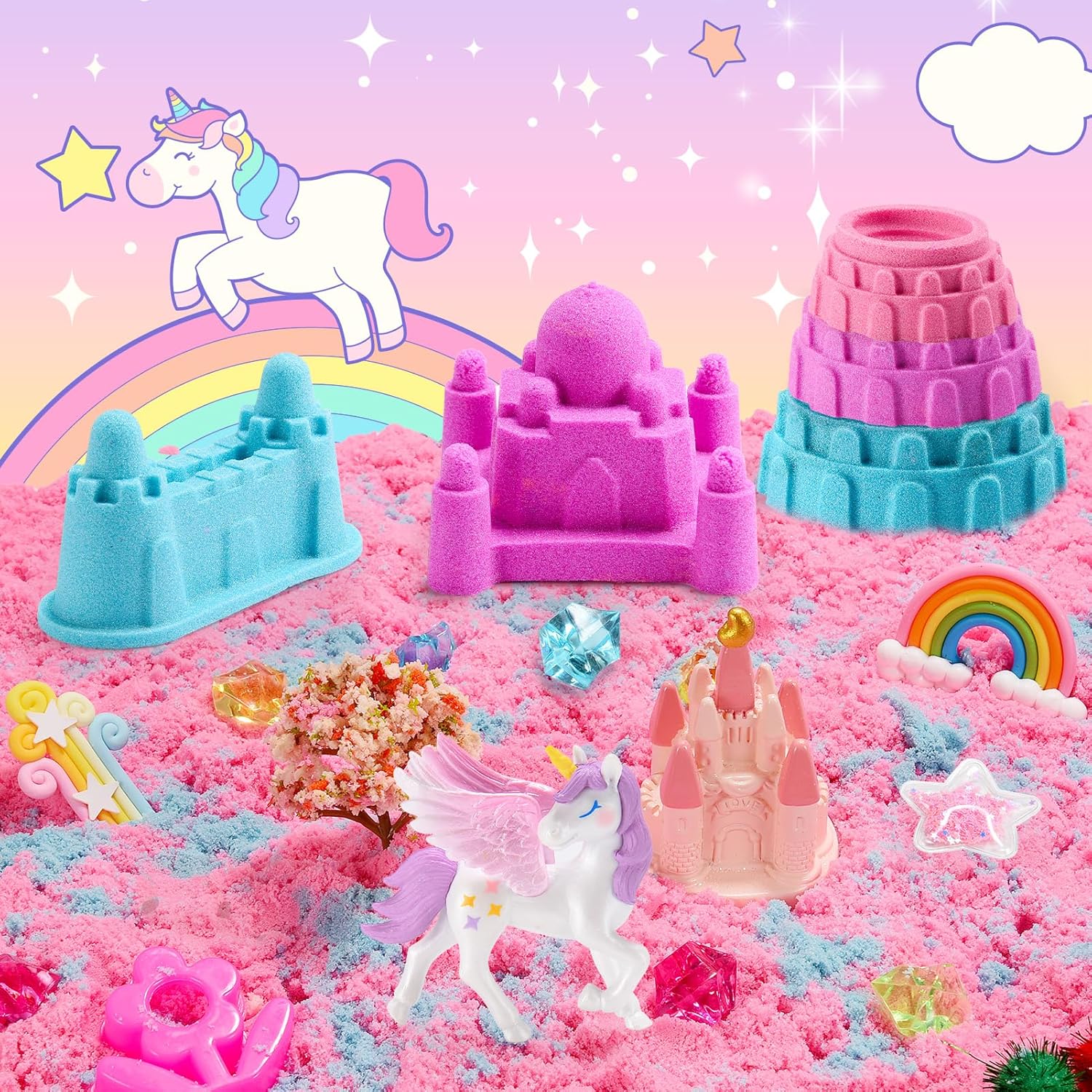Thumbnail 5 de Geebiiny Magic Play Sand Set 900g Einhorn