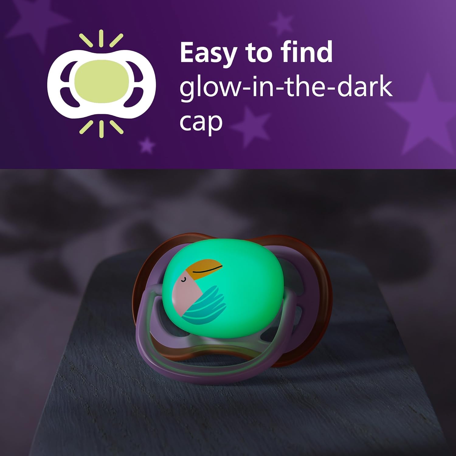 Thumbnail 3 de Philips Avent Ultra Air Nighttime Soothers SCF376/33