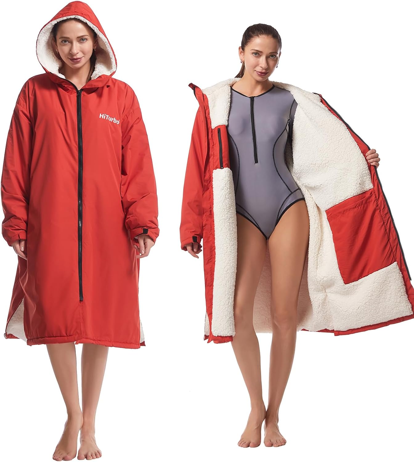 Thumbnail 6 de Hiturbo Waterproof Adult Changing Robe: Windproof, Warm & Oversized with Fleece Lining