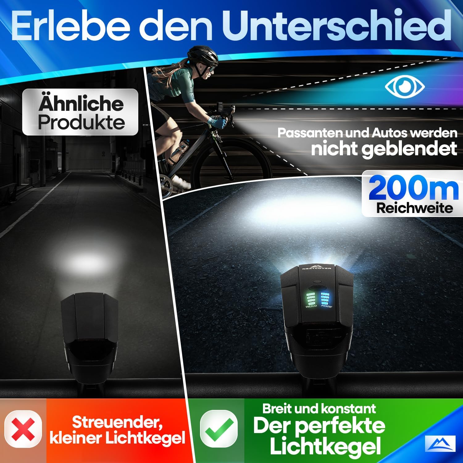 Thumbnail 4 de NEXTCOVER Fahrradlicht Set LightSense 80 Lux