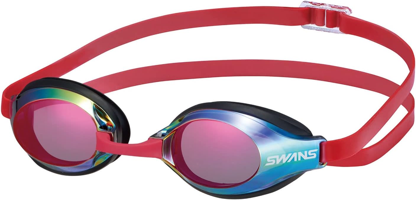 Detalle de SWANS AQUALIGHTNING SR-3re レーシングゴーグル ミラー、リノン曇り止め、シリコーンクッション