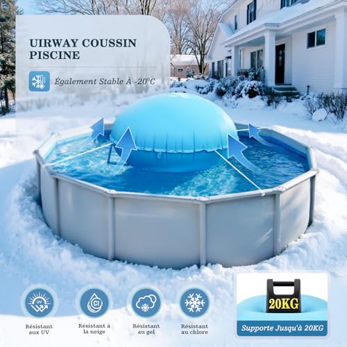 Detalle de UIRWAY Coussin d’hivernage rond 300 cm en PVC, double couture et corde de 15 m