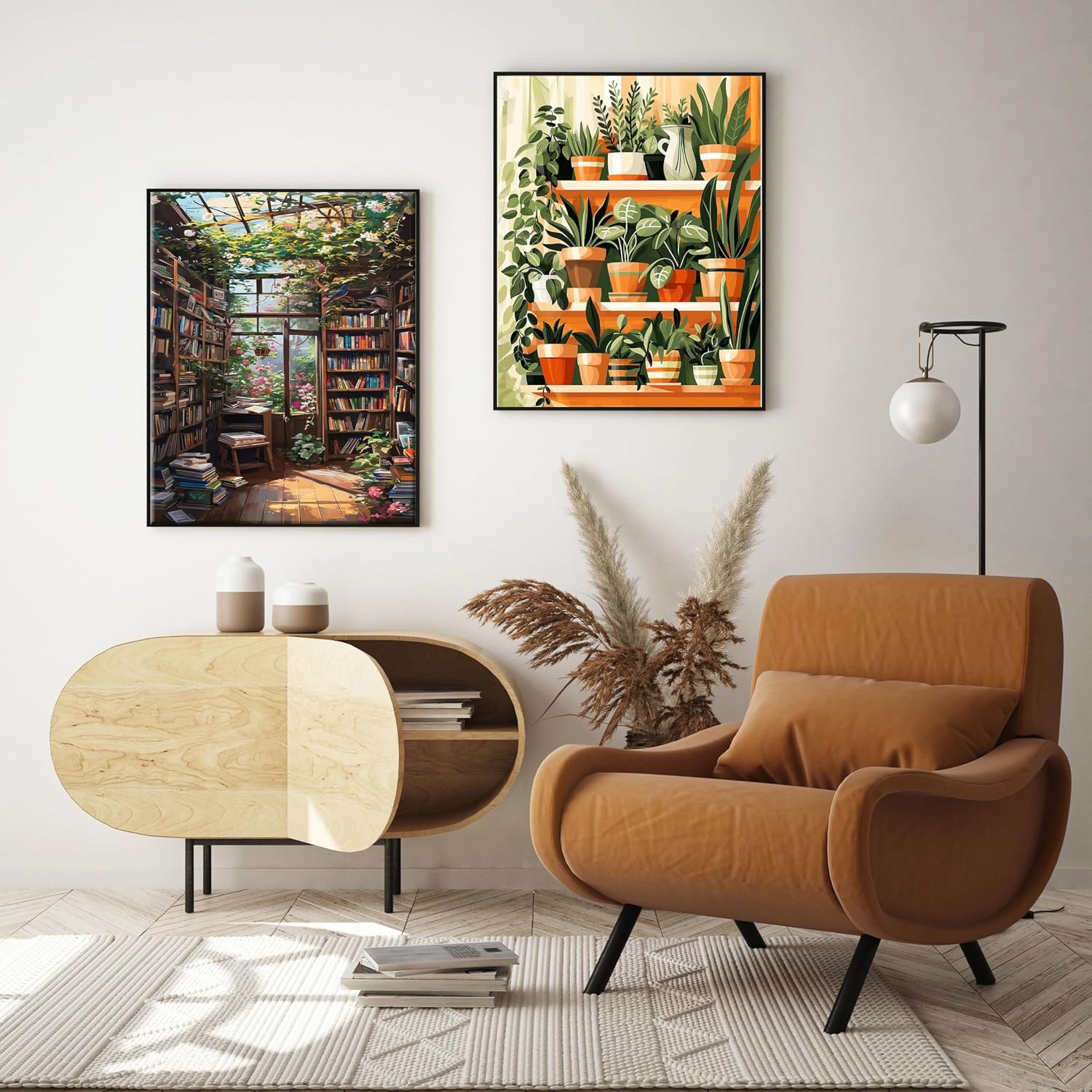 Thumbnail 2 de Hongyrjy 4 Pack Panlt Paint by Numbers for Adults – Colourful Canvas Sets for Relaxation and Home Decor