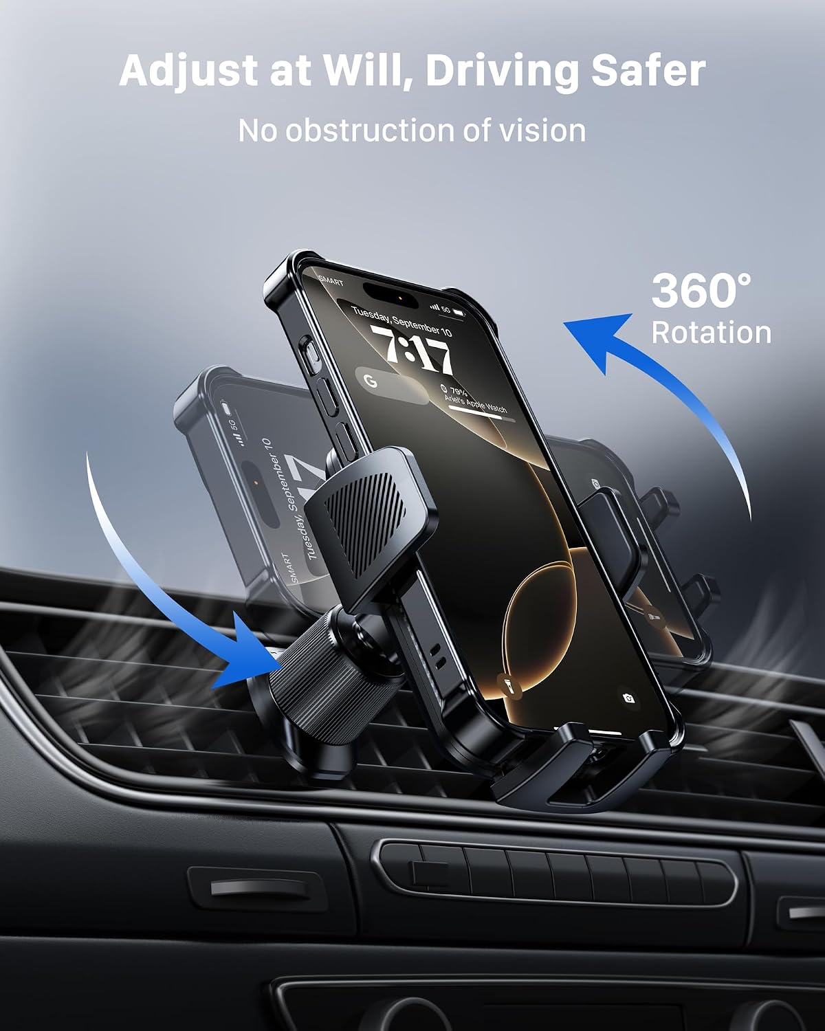 Thumbnail 4 de YOSH Car Phone Holder 360° rotation for iPhone