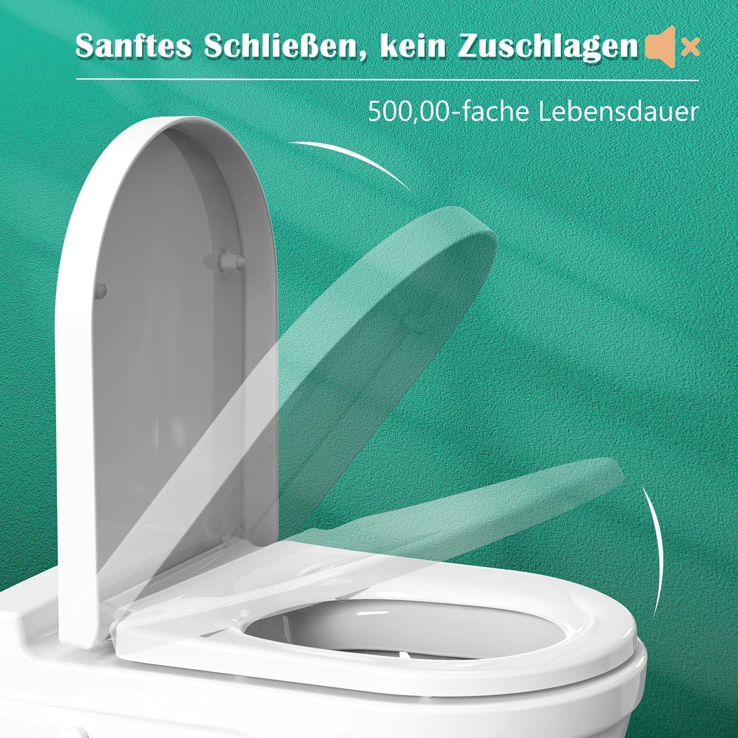 Thumbnail 3 de STOREMIC Toilet Seat Soft Close D Shape
