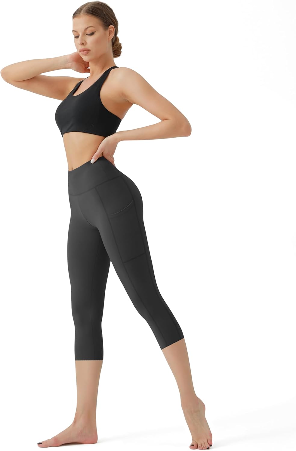 Detalle de GYMGUN 3 Pack Leggings with Pockets for Women: High-Waisted, Tummy Control, Reg & Plus Size
