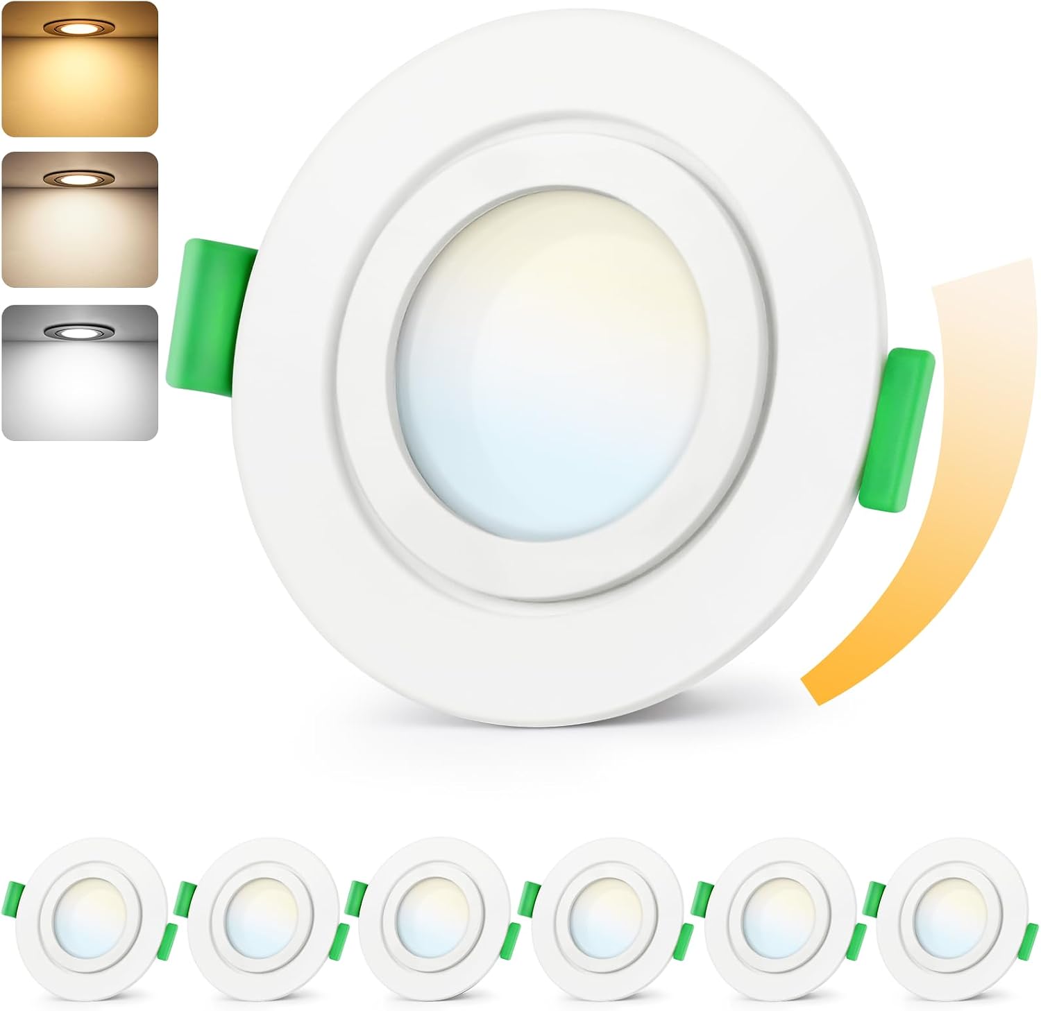 Detalle de GeyouLux LED Einbaustrahler 5W 3CCT 230V