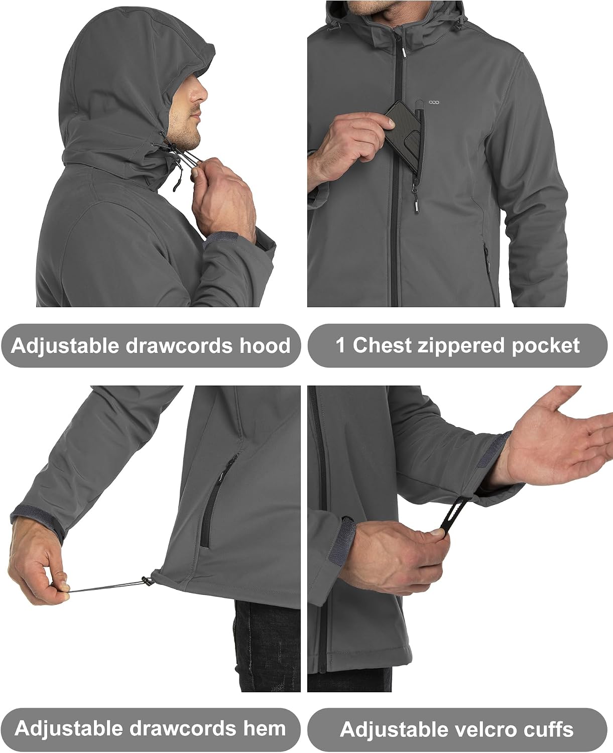 Detalle 1 de 33,000ft Softshelljacke wasserdicht Herren