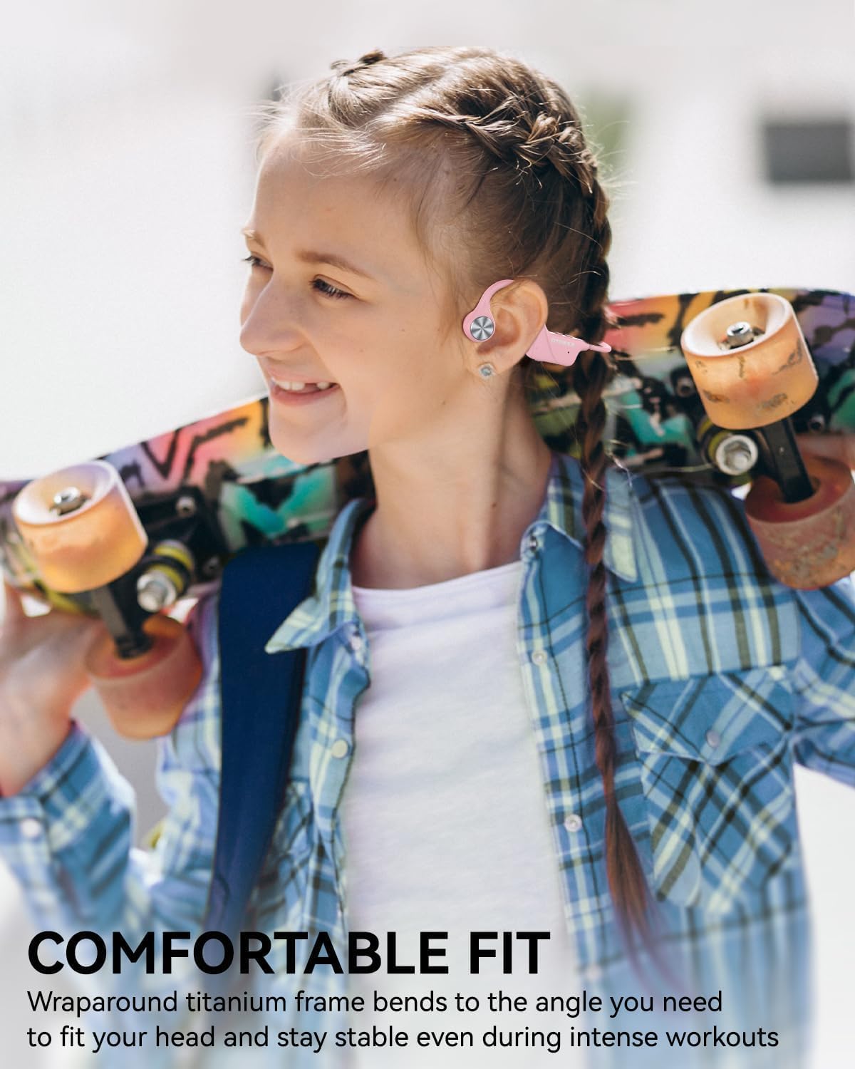 Thumbnail 4 de SANOTO Cuffie a conduzione ossea Open Ear Bluetooth 5.3, IPX5 wireless per sport