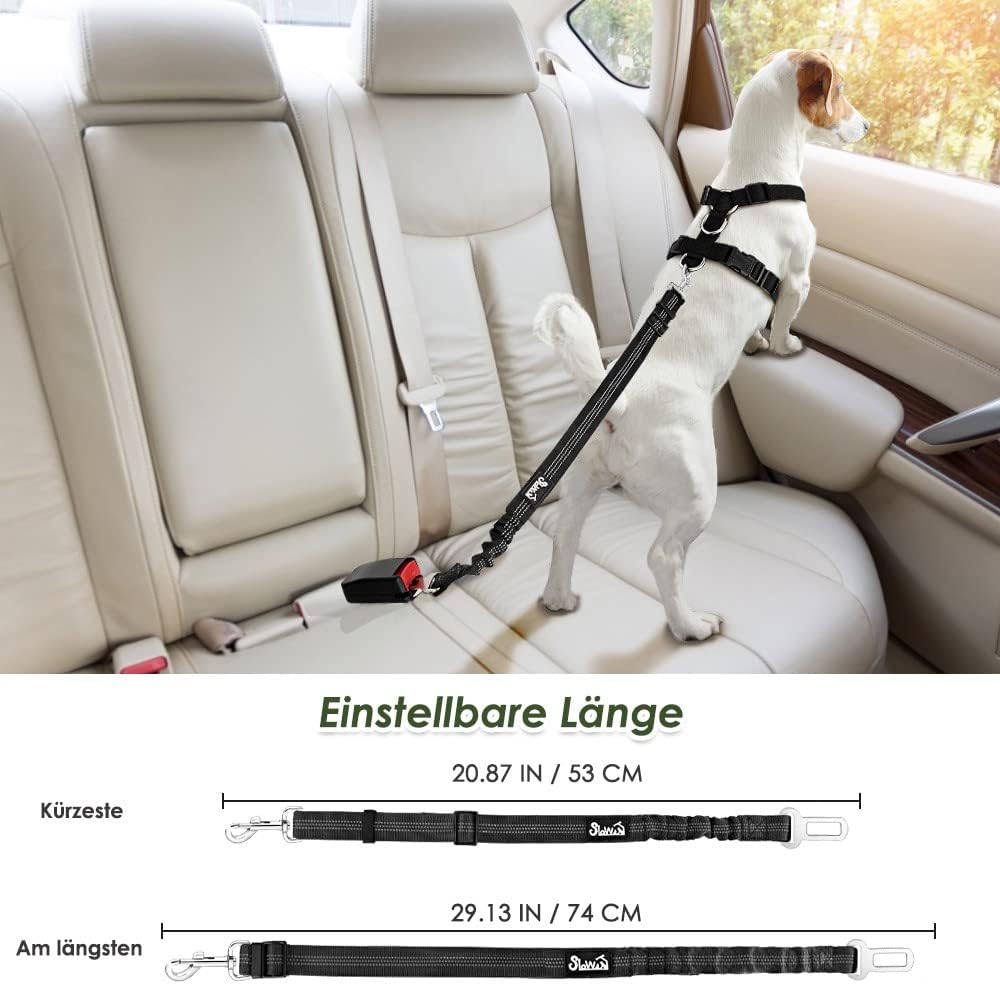 Thumbnail 6 de SlowTon Hundegeschirr mit Sicherheitsgurt fürs Auto (Schwarz, XXXS) – atmungsaktives Latex-Netzgewebe