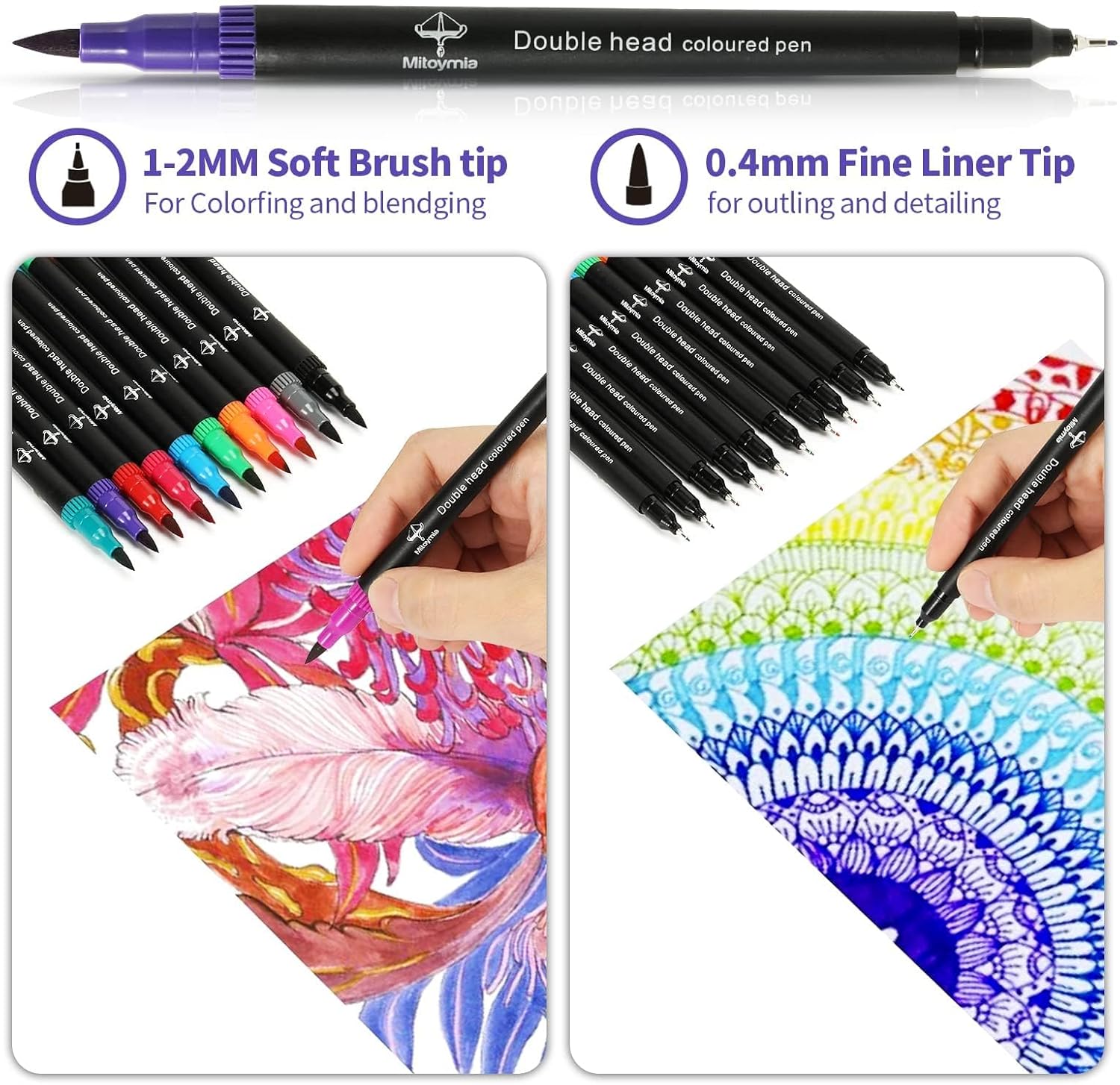 Thumbnail 2 de Mitoymia Dual Brush Pen Set 72 Farben
