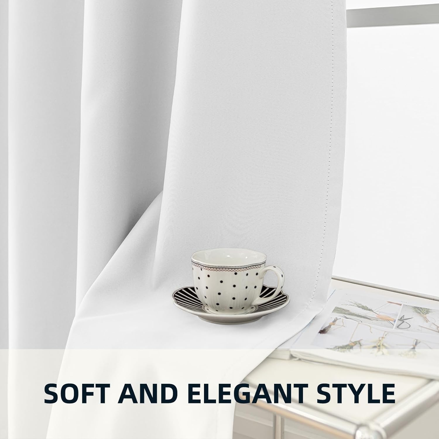 Thumbnail 5 de YSTELLAA Rideau Occultant Imperméable – Lot de 2, 140×225 cm, Triple tissage, Anti-bruit, Thermique