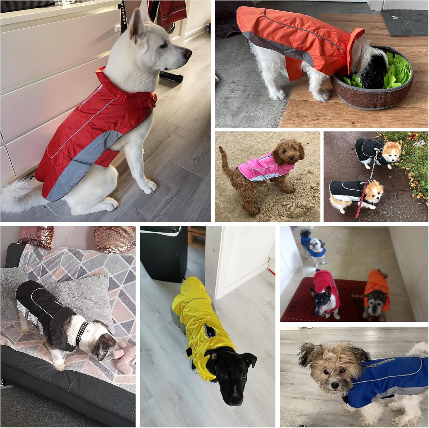 Thumbnail 5 de Morezi Dog Warm Coats Waterproof Jacket with Harness Hole (Pink) – XL