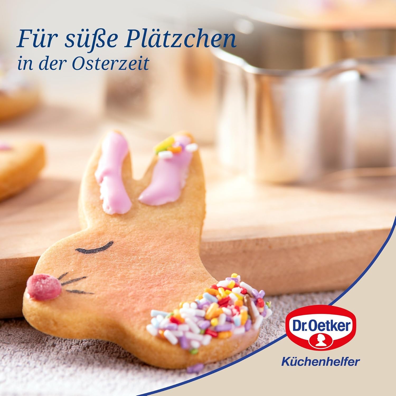 Thumbnail 2 de Dr. Oetker Ausstecher Hasenkopf – Goldiges Ostern, Weißblech/verzinnt