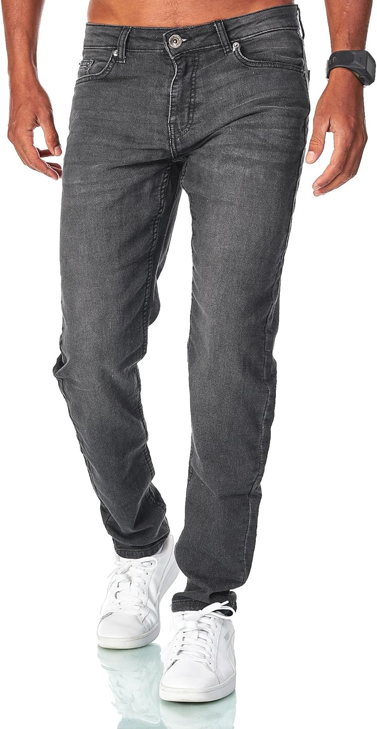 Thumbnail 1 de JEEL Herren Sweat-Jeans im Regular-Fit Straight-Cut mit Stretch-Jeanslook